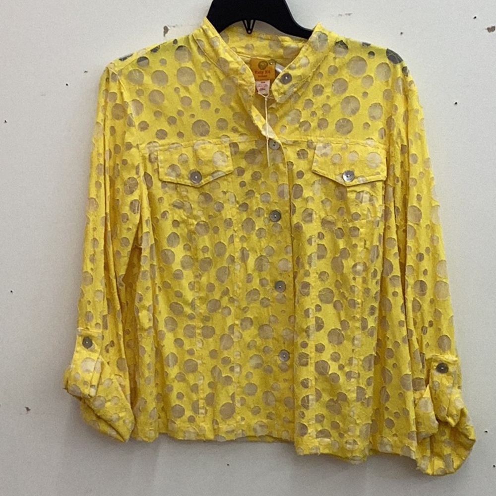Yellow Button-Up Women's Top